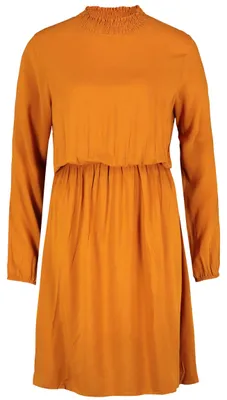 Immagine prodotto di Abito elegante a maniche lunghe con colletto alla coreana, marca Eight2Nine, colore marrone speziato, taglia 40
