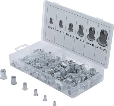 Produktbild von BGS technic 14127, Einnietmutter, Aluminium, Aluminium, 230 g, 230 Stück(e), Box