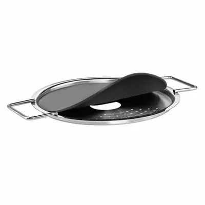 Immagine prodotto di Eva Solo Abgießdeckel, Abgießsieb, Abgießhilfe, Kochen, Zubehör, Edelstahl/Silikon, Ø 20 cm, 203020