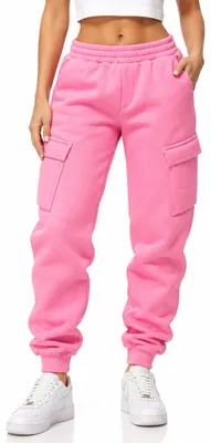 Produktbild von DAILY Baumwolle Damen Jogginghose als Cargohose - Lange Trainingshose Sweatpants Herren Freizeithose mit Bündchen aus Baumwolle im Regular-Fit