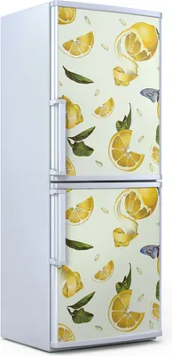 Produktbild von Kühlschrankdekoration 70x180 cm Aufkleber auf dem Kühlschrank - Früchtetee Zitrone