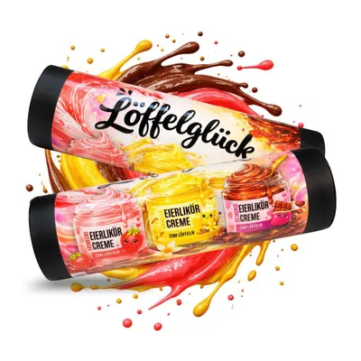 Produktbild von LÖFFELGLÜCK Eierlikör zum Löffeln - 3er Set