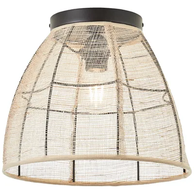 Produktbild von Deckenlampe, Ø 32 cm, E27 Fassung, max. 42 W, schwarz/naturfarben