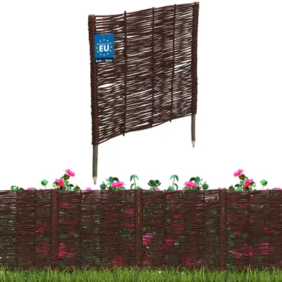 Zdjęcie produktu dla KOTARBAU® Wiklinowe obrzeze rabatowe 60 x 60 cm Wiklinowe obrzeze rabatowe do kwiatów i warzyw Obrzeze trawnikowe