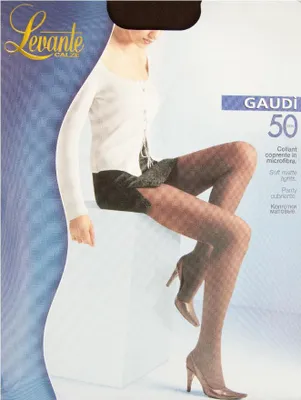 Obrázek produktu pro Dámské punčocháče 50 den, 55 dtex, z mikrovlákna LEVANTE, model GAUDI' 50 COLLANT, velikosti 5–XXL, složení: 3 % bavlna, 86 % polyamid, 11 % Elastan