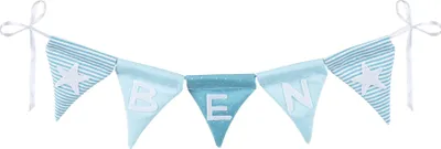 Produktbild von Goki 60675, Fahnenbanner, Stoff, Blau, Abbildung, Dreieck, Junge/Mädchen