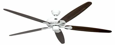 Image de Ventilateur de plafond avec chainette Classic Royal Blanc 180 Chêne antique / Noyer