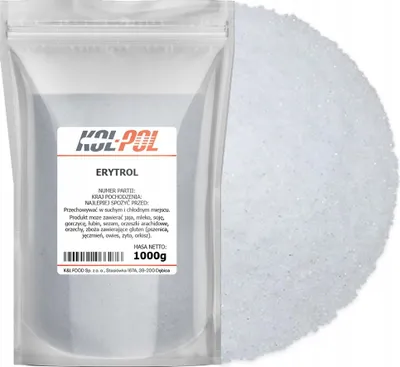 Zdjęcie produktu dla ERYTROL 1kg Erytrytol Naturalny słodzik Bez kalorii Zamiennik cukru Kol-Pol