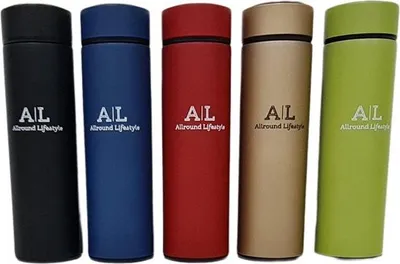 Produktbild von Zoem - Thermosflasche - 500ml - Trinkflasche - Wasserflasche - Thermosbecher - Isolierflasche - Doppelwandig - Edelstahl - Gold