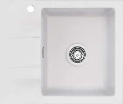 Produktbild von Systemceram KeraDomo Spüle GENEA 60 in SATIN mit Handbetätigung / Einbauspüle