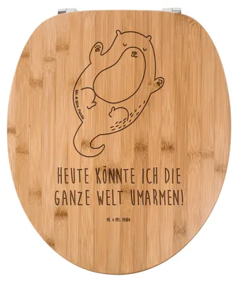 Produktbild von Mr. & Mrs. Panda WC-Brille Otter Umarmen - Transparent - Geschenk, Seeotter See, WC Sitz Oval, Toilettenbrille, Hallo, Klodeckel, Brille, glücklich, Optimistisch