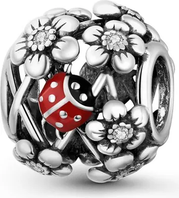 Produktbild von Gnoce Charm Marienkäfer FLC107 Silber