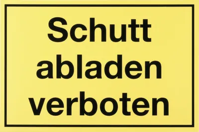 Produktbild von Conmetall Hinweisschild Schutt abladen verboten 30 x 20 cm