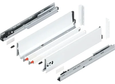 Produktbild von Blum Tandembox antaro D-Reling(K) Schubladenschienen-Set | 1 Paar, 65kg 550mm | Vollauszug Blumotion, seidenweiß