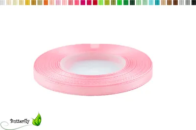 Produktbild von Satinband 6mm x 32m Rolle, Farbe:037 hell rosa