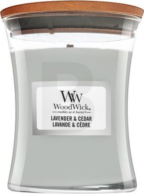 Woodwick Lavender & Cedar vonná svíčka 275 g