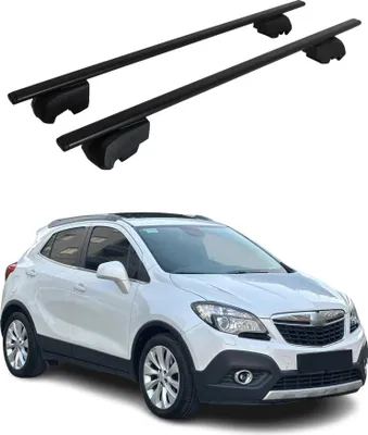 Image de Barres de toit Transversales pour Opel Mokka A 2012-2020 Fer Noir ABE