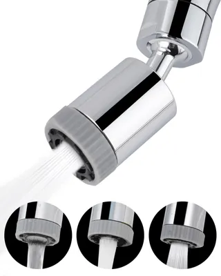 Imagen del producto de Grifo con aireador de 3 modos de flujo, giratorio 360 grados, accesorio para grifo