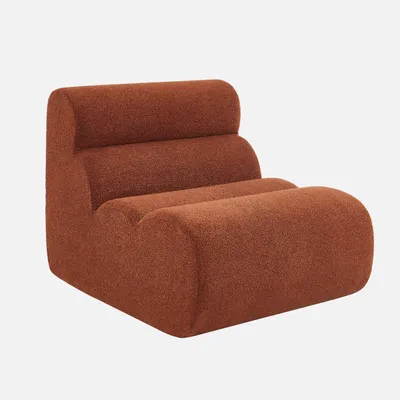 Immagine prodotto di Poltrona bouclé testurizzata, Terracotta