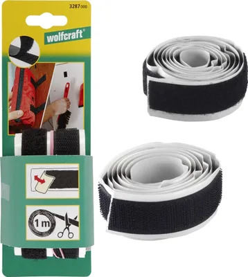 Zdjęcie produktu dla wolfcraft 1 Taśma rzepowa samoprzylepna 100 cm x 20 mm