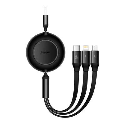 Obrázok produktu pre Baseus CAMJ010101, 1,1 m, USB A, USB C/Micro-USB B/Lightning, USB 2.0, 0,48 Gbit/s, Čierna