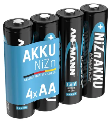 Produktbild von ANSMANN Akku Mignon AA 1500mAh 1,6V NiZn, 4 Stück