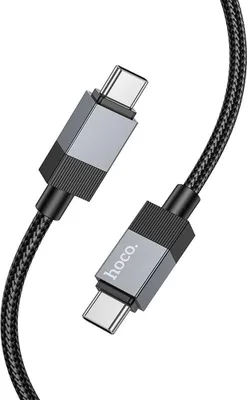 Immagine prodotto di Cavo Hoco da USB-C a USB-C, 3 A, 60 W, 1 m, 110 cm, nero