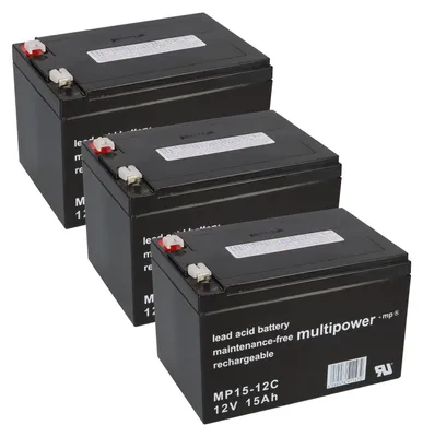 Produktbild von 3x 12V 15Ah AKKU BATTERIE 36V Anaconda Miniquad ATV Kinderquad