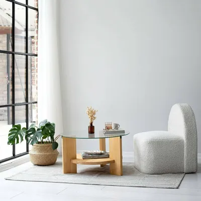 Produktbild von Dmora Couchtisch Alnitak 75x75x40 cm Braun mit Magazinablage