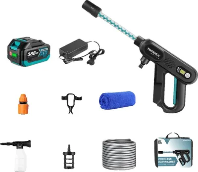 Immagine prodotto di Idropulitrice, pressione massima di 220 bar, funzionamento senza fili, 1 set di batterie