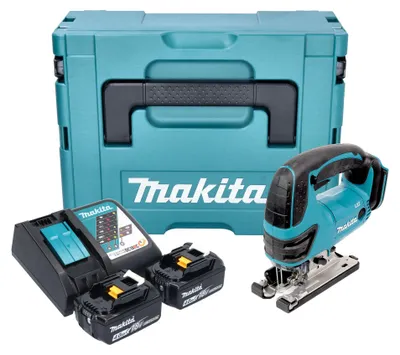 Obrázok produktu pre Akumulátorová priamočiara píla Makita DJV 180 RMXJ 18 V 135 mm + 2x akumulátor 4,0 Ah + nabíjačka + Makpac