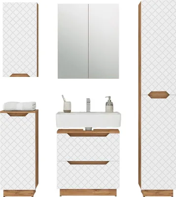 Image de Meubles bain Vicco Lotta Blanc 5 pièces, Model 59466