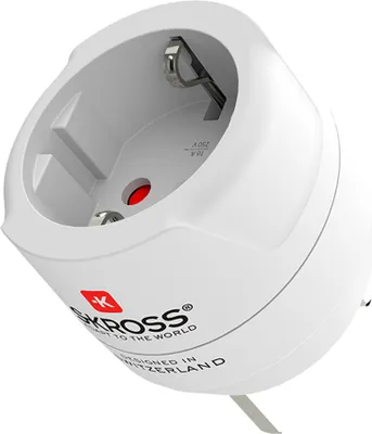 Productafbeelding van SKROSS landadapter, Europa naar Groot-Brittannië, 2- en 3-polig, wit (verpakking met 1 stuk)