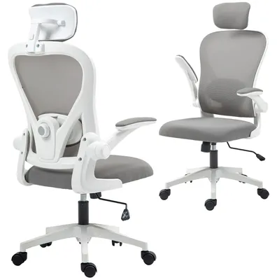 Image de Chaise de bureau, tissu en mesh, gris