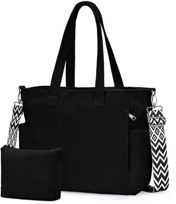 Immagine prodotto di Borsa shopper e tracolla da donna Ibbenzoa®, dimensioni 40,5 x 32 x 14,5 cm – Scomparto per tablet, tracolla regolabile e removibile, pieghevole, ideale per l'uso quotidiano e per i viaggi