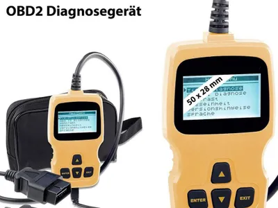 Immagine prodotto di Dispositivo diagnostico OBD2 del motore di Lescars con display LCD XL Analisi e cancellazione della memoria dei guasti