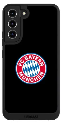 Produktbild von NIVOCASE Handyhülle für Samsung Galaxy S22+  Hülle NIVOpure Case Schwarz FC Bayern München Logo Offizielles Lizenzprodukt