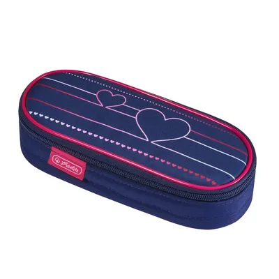 Produktbild von Herlitz Heartbeat, Weiches Federmäppchen, Polyester, Pink, Violett, Abbildung, Reißverschluss, Kind