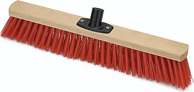 Image de Nölle 234393 Nölle Besenkopf Power Stick Saalbesen rot Holz 60,0 cm breit