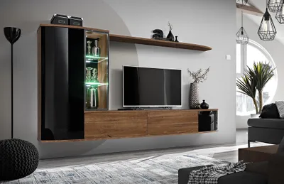 Immagine prodotto di Set di mobili per soggiorno  mobile TV, mensola a parete in legno, armadietto a parete