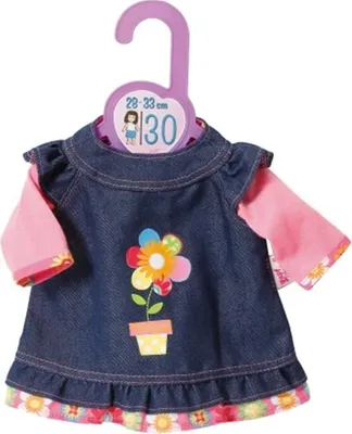 Produktbild von Zapf Creation 870761 - Dolly Moda Jeans Kleid Blumen 30