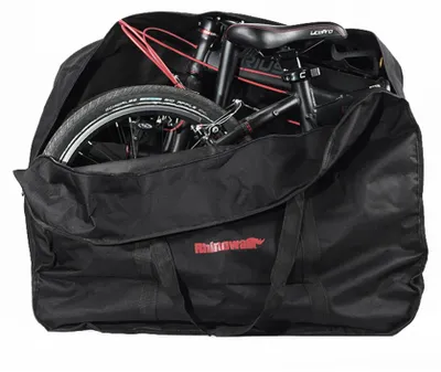 Produktbild von Faltbare Fahrradtasche (20 Zoll), Fahrradgepäckträgertasche, Fahrradreisetasche, Gepäckträgertasche für Auto, Zug und Flugzeug, tragbar (Typ 1 20 Zoll)