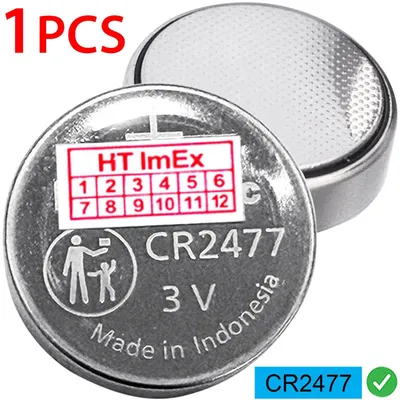 Produktbild von mit Panasonic CR2477 Lithium Batterie 3V Knopfzelle geeignet für Uhren, Autoschlüssel & elektronische Geräte