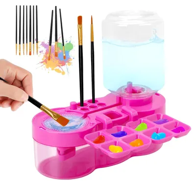 Produktbild von Foyucool Pinselreiniger mit 10 Pinseln und Palette – Wasserkühlsystem