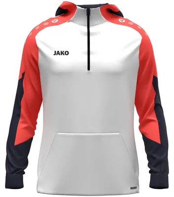 Produktbild von JAKO Kinder Zip Hoodie Dynamic - 6770, Farbe:weiß/coral/marine, Größe:164