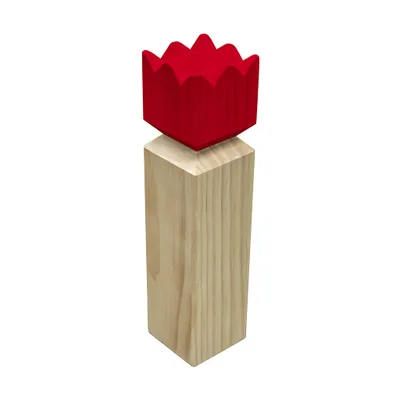 Produktbild von Carromco ORIGINAL Kubb Wikingerschach Odin-M Kiefernholz roter König wetterfester Tasche Outdoor Spielzeug Wikinger Schach Holz