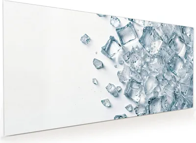 Produktbild von Küchenrückwand Spritzschutz Glas mit Motiv Eiswürfel Haufen 40 x 40 cm