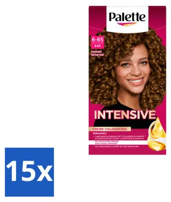 Productafbeelding van 15 x Schwarzkopf Poly Palette haarkleuring 6-65 Goudbruin - 115 ml - Voordeelverpakking - 15 stuks