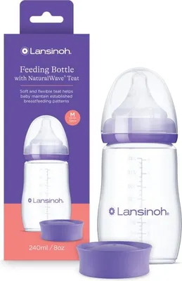 Immagine prodotto di Biberon in vetro 240ml con tettarella NaturalWave TM (M)