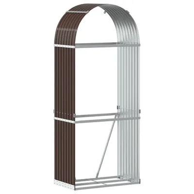 Obrázek produktu pro vidaXL Přístřešek na palivové dřevo hnědý 80x45x190 cm Pozinkovaná ocel